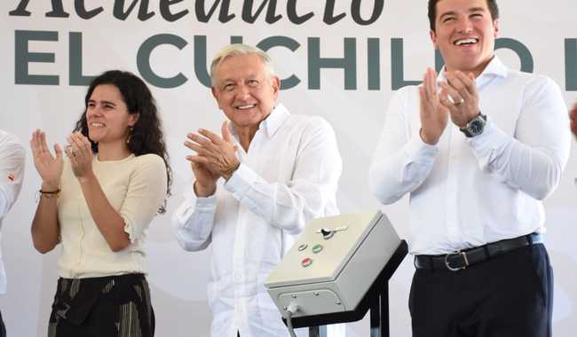 En Nuevo León, presidente AMLO pone en marcha primera etapa del acueducto “El Cuchillo II”